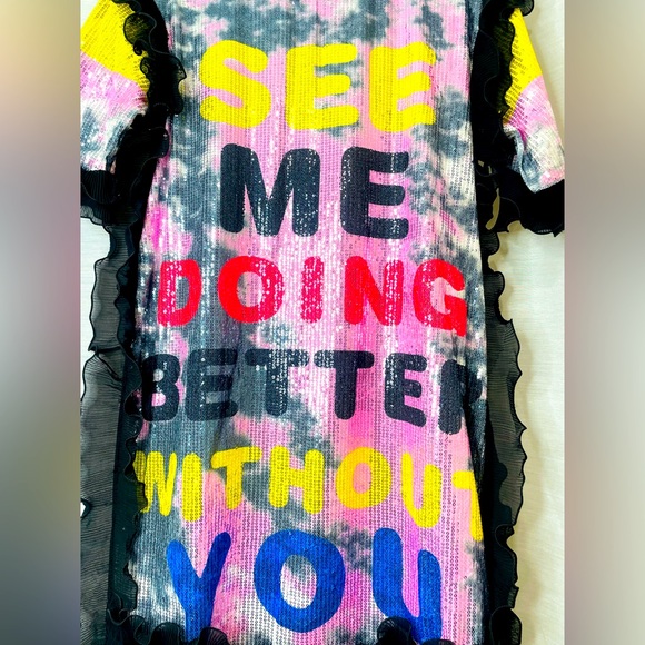 Sequin/Spandex Babydoll Dress - Picture 5 of 5